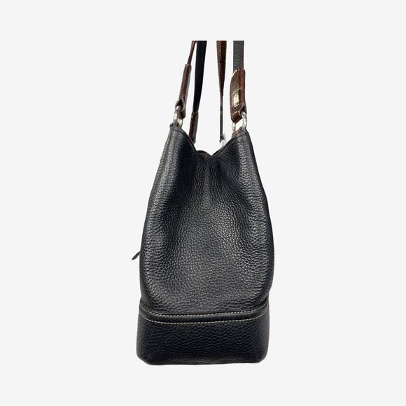 Brighton Croc Embossed Leather Shoulder Tote Bag Brown Black Large Boho Floral - Picture 11 of 15